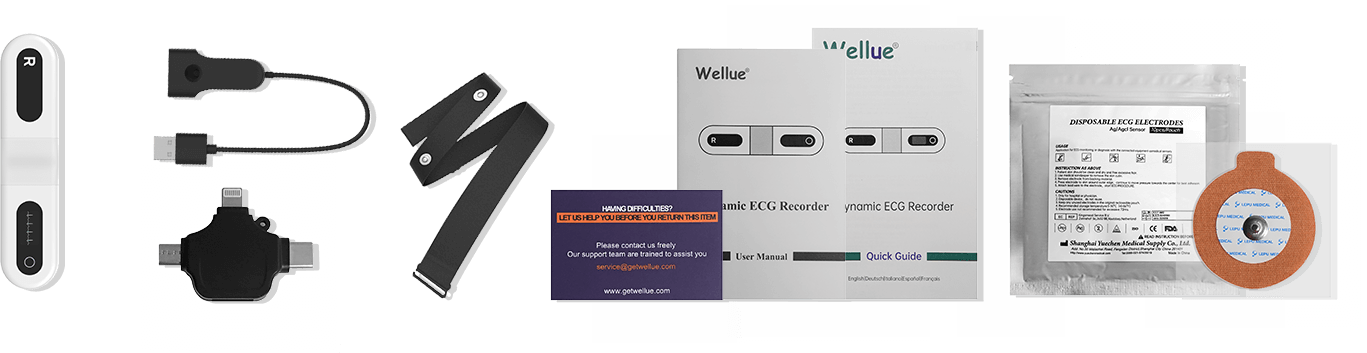 wellue ecg recorder accessories