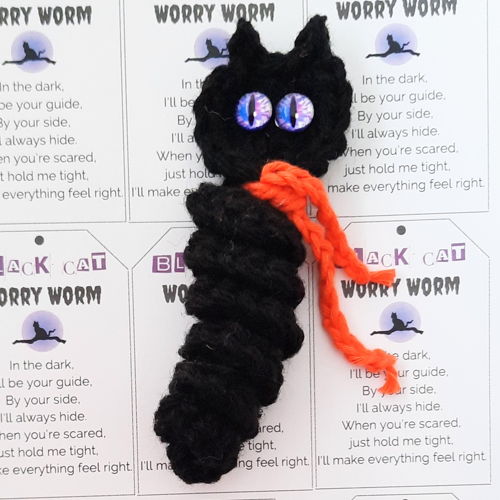 Zwart Kat Bezorg Worm Haakpatroon
