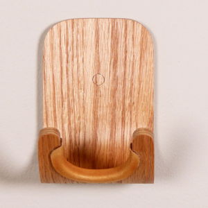 Standard Guitar Hook, Oak and Saddle Leather
