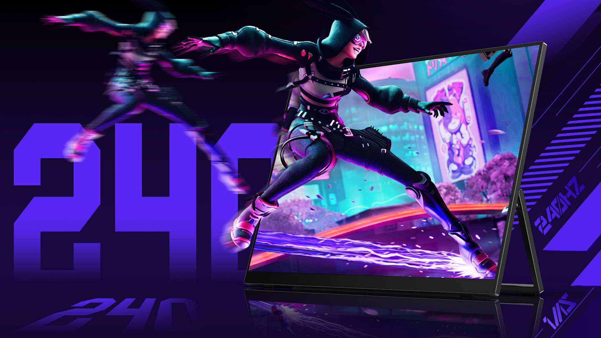 GR16CQ | 16“ 2K 240Hz Gaming Monitor Ultra-Smooth QLED HDR Display