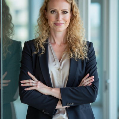Photo generated by Secta Labs in style of Frosted Glass Executive Portraits