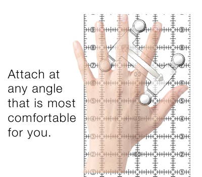 Open Hand Handle / Multi-Width Ruler Connector by Guidelines4Quilting