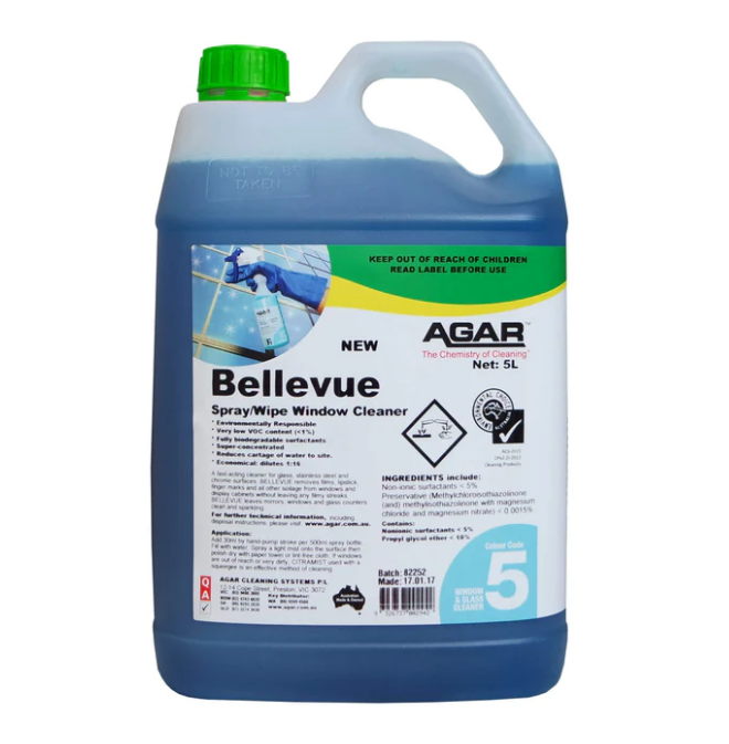 Agar Bellevue Glass Cleaner 5L