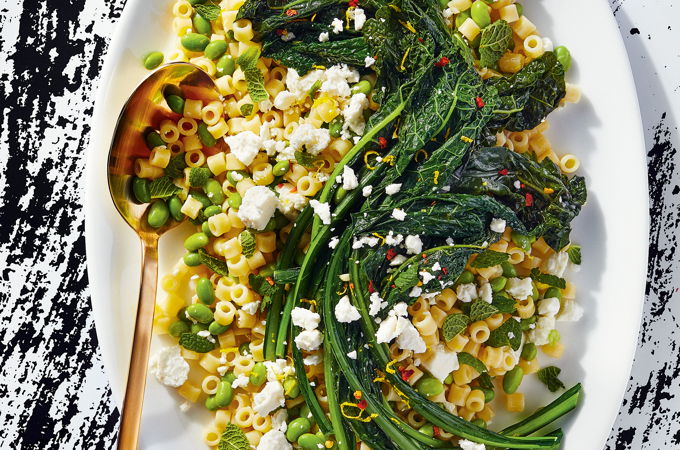 Pasta Salad with Lemon and Tuscan Kale