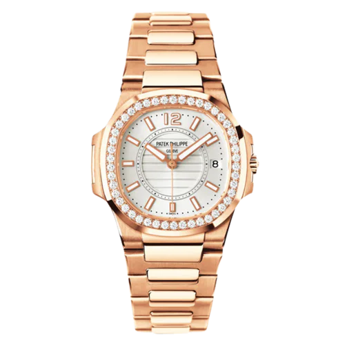 Patek Philippe Nautilus Rose Gold Diamonds Quartz 7010/1R-001