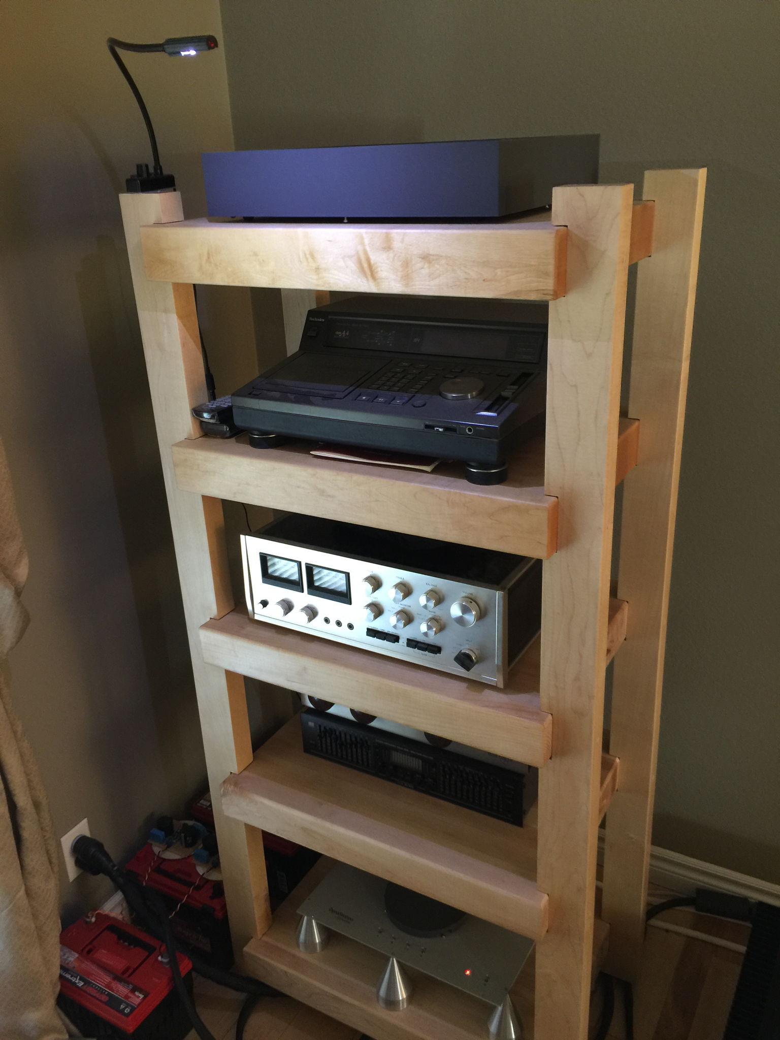 Front view diy maple rack