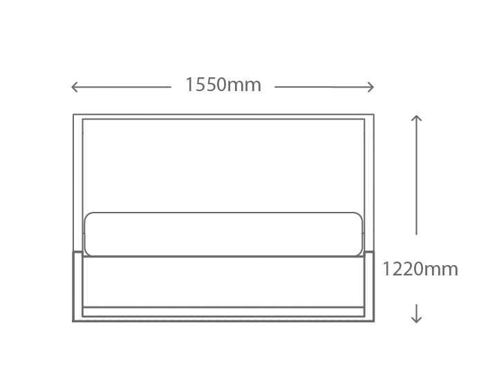 Caroline queen headboard size