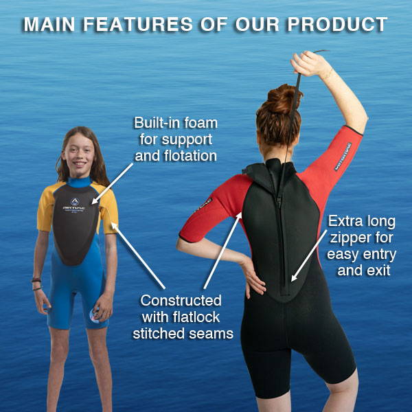 Main features of the Airtime Watertime Floater wetsuit