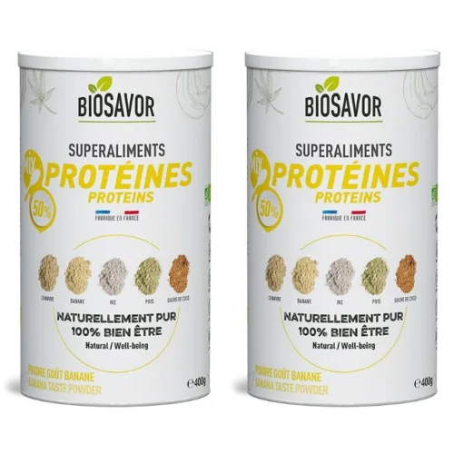 Mix Protéines bio - Saveur Banane - Lot de 2