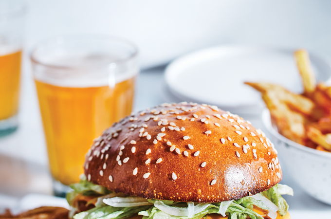 American-Style Double Veggie Burger