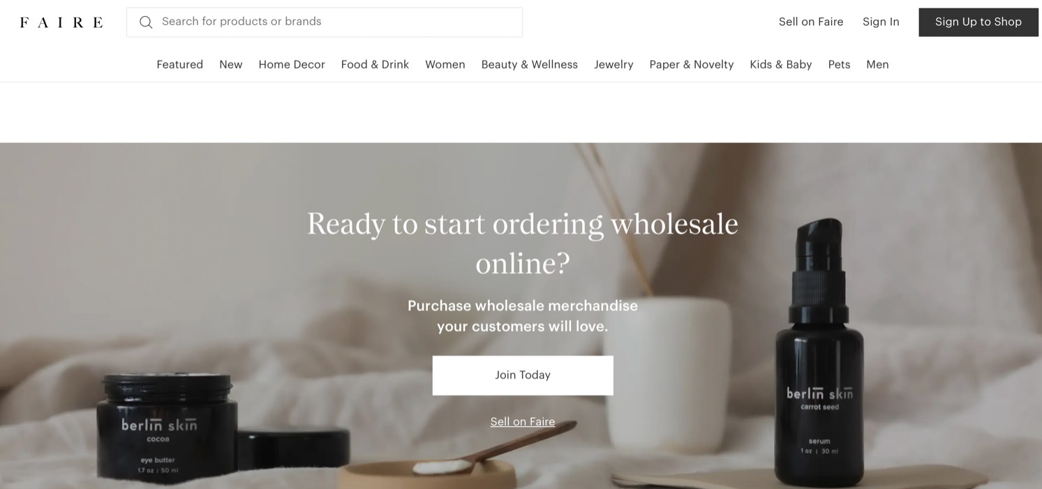 Faire product / service