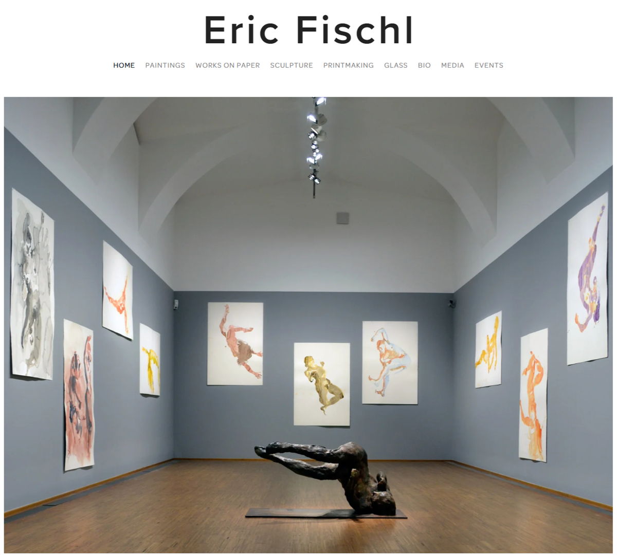 Screenshot of Eric Fischl, from the sculptor portfolios collection.