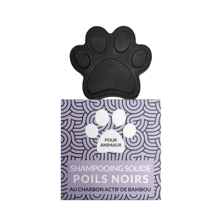 Shampoing solide pour animaux poils noirs