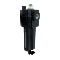 a black device with a green cap
