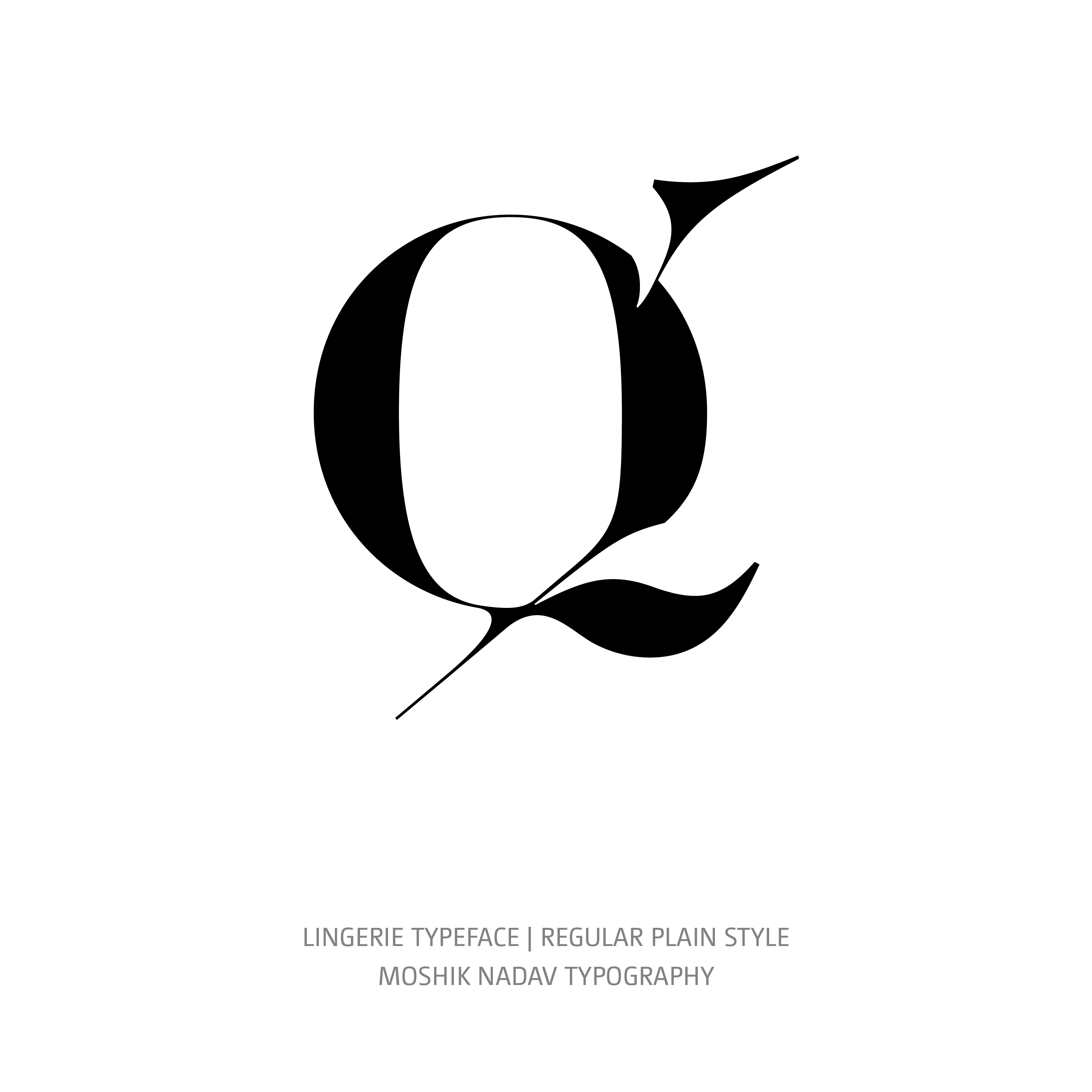 Lingerie Typeface Regular Plain q