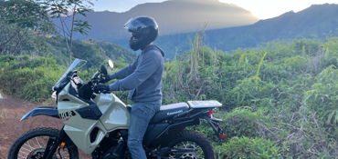2022 KAWASAKI KLR650 ABS motorcycle for rent near Kilauea, HI