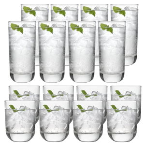 Libbey Polaris Drinking Glasses - Set of 16