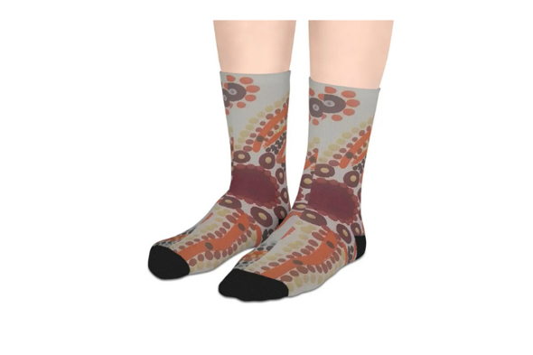 Patterned Mid-Length Socks, Funky Everyday Wear, Bohemian Fashion