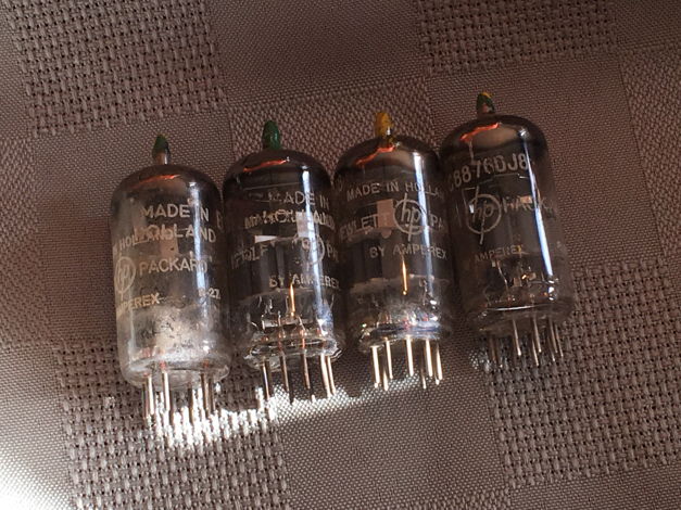 Amperex ECC88 6DJ8 hewlett-packard tubes true matched quad