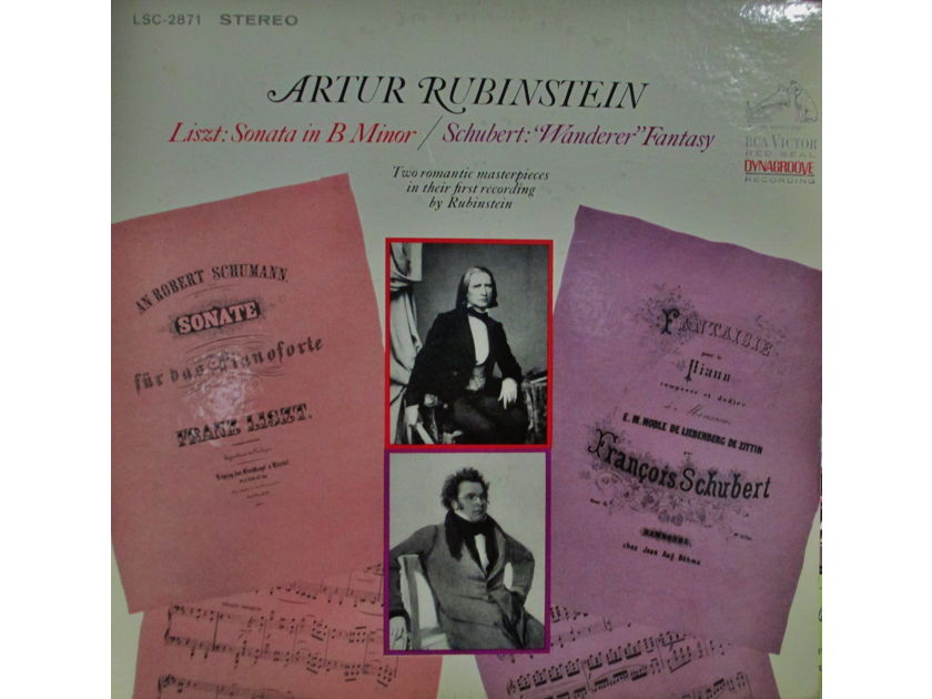 ARTUR RUBNSTEIN (VINTAGE LP) - LISZT & SHUBERT (1966) RCA RED SEAL STEREO LSC-2871