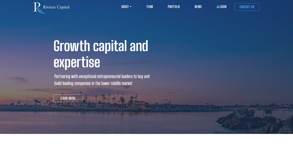 Screenshot of Riviera Capital, from the financial advisor websites collection.