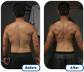a man's body from the back before and after using the Best Weight Loss Pills Singapore