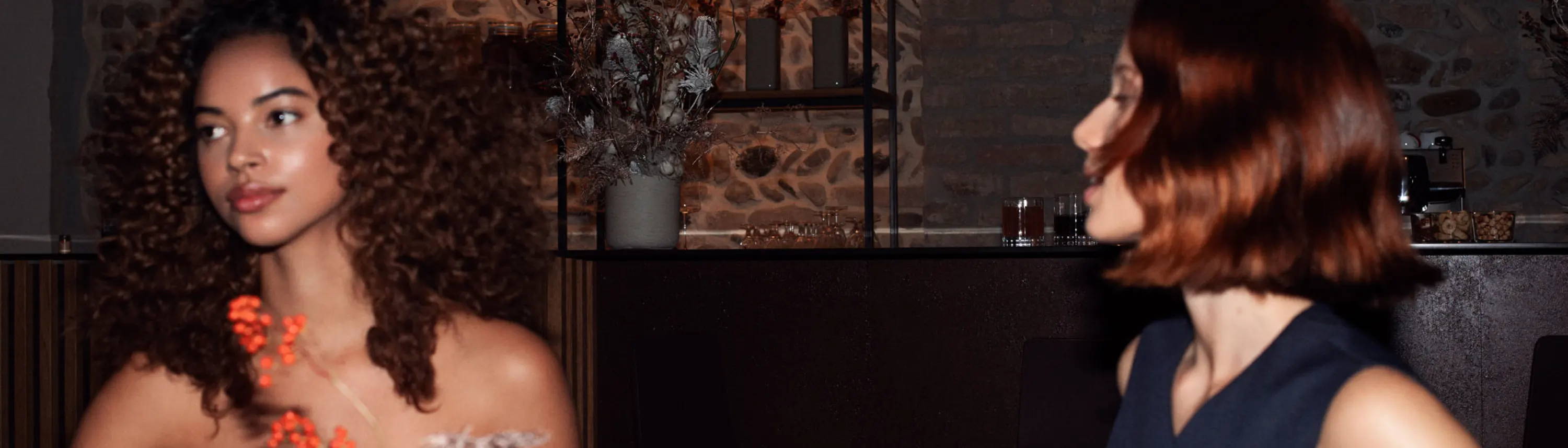 Davines models with freshly styled and colored hair