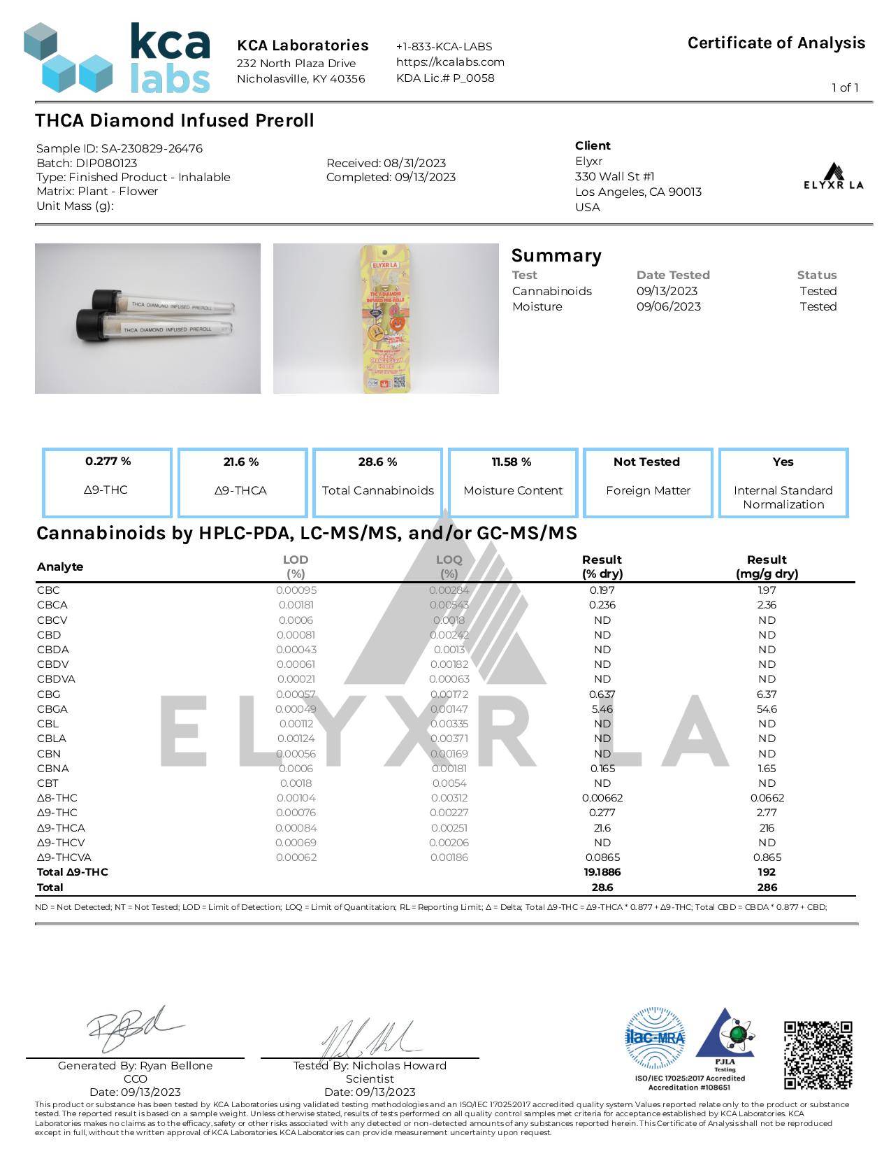 KCA labs SA-230829-26476 THCA Diamond Infused Preroll-page-001