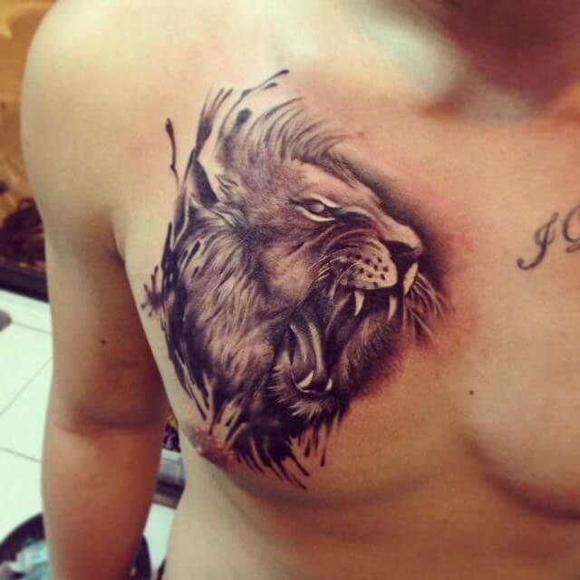 Tatouage Rugissement de lion