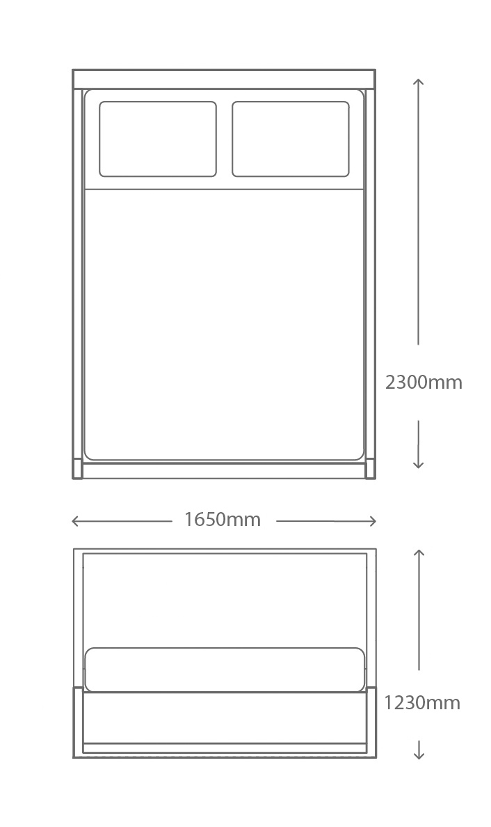 early settler queen bed frame size