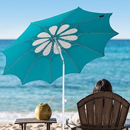 AMMSUN Adjustable Beach Umbrella vs Treasure Garden Market Push Button