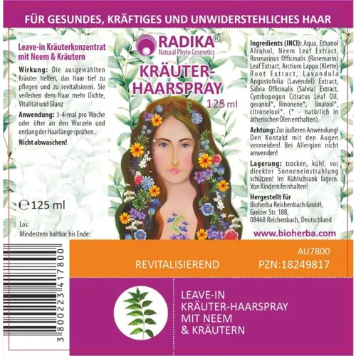 Haarspray mit Neem & Kräutern 125 ml