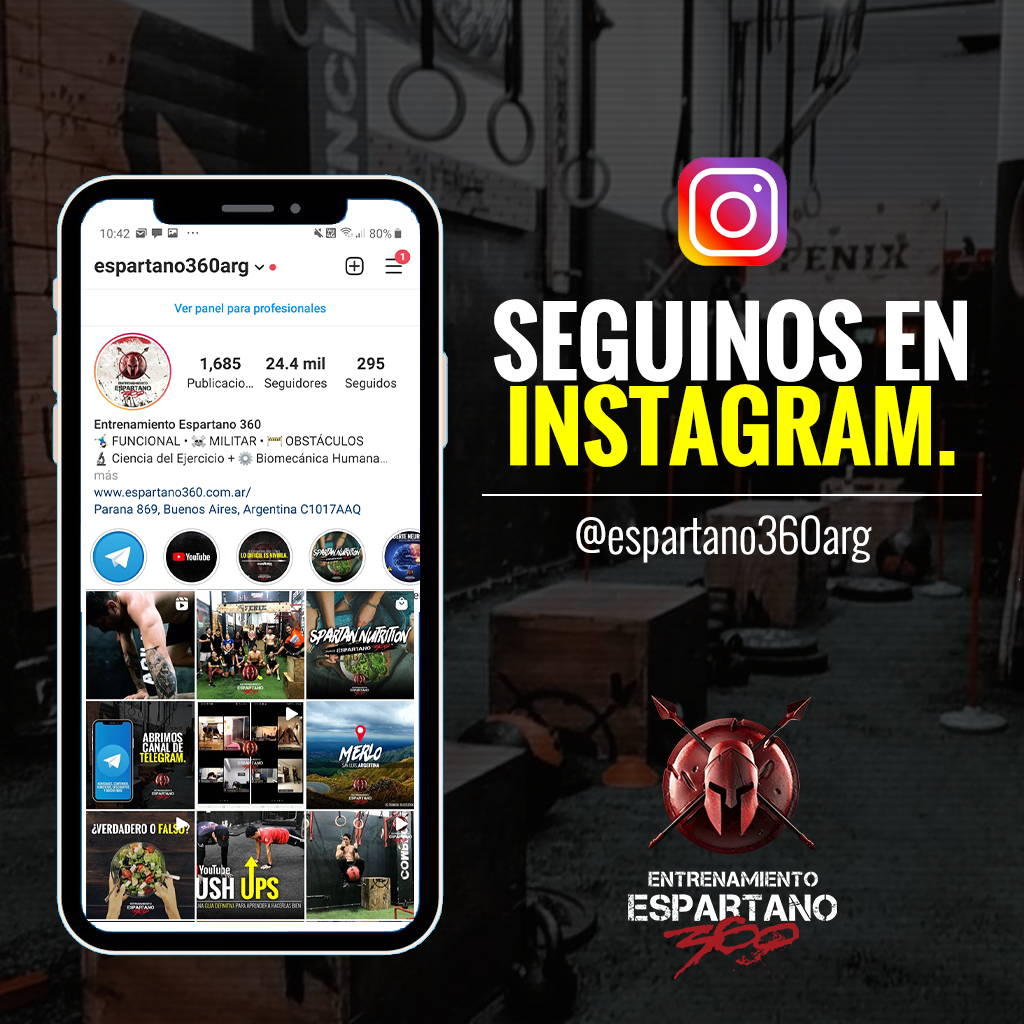 Entrenamiento Espartano 360 - Seguinos en Instagram