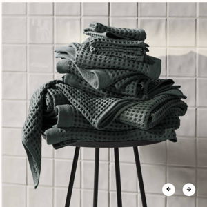 Dreamweave Waffle Bath Sheet Bundle- Botancial Green