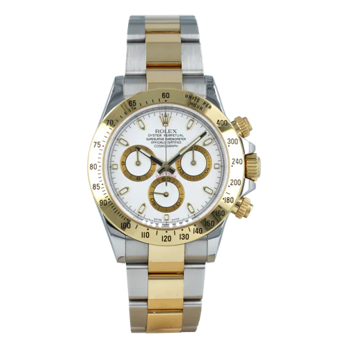 Rolex Daytona Gold/Steel White Dial Index Numerals