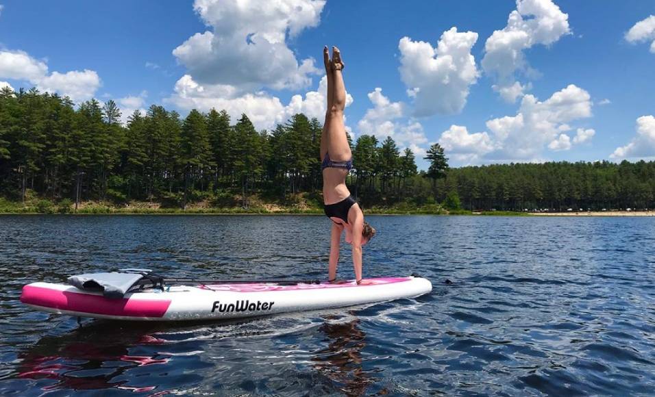 Funwater stand up paddle board near me for Yoga can support an adults do yogi