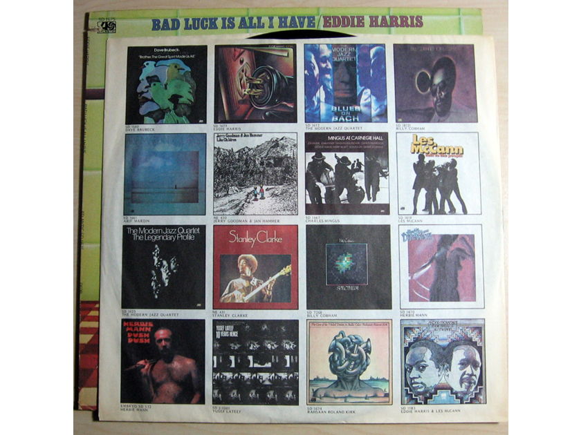 Eddie Harris - Bad Luck Is All I Have - 1975 Atlantic ‎SD 1675
