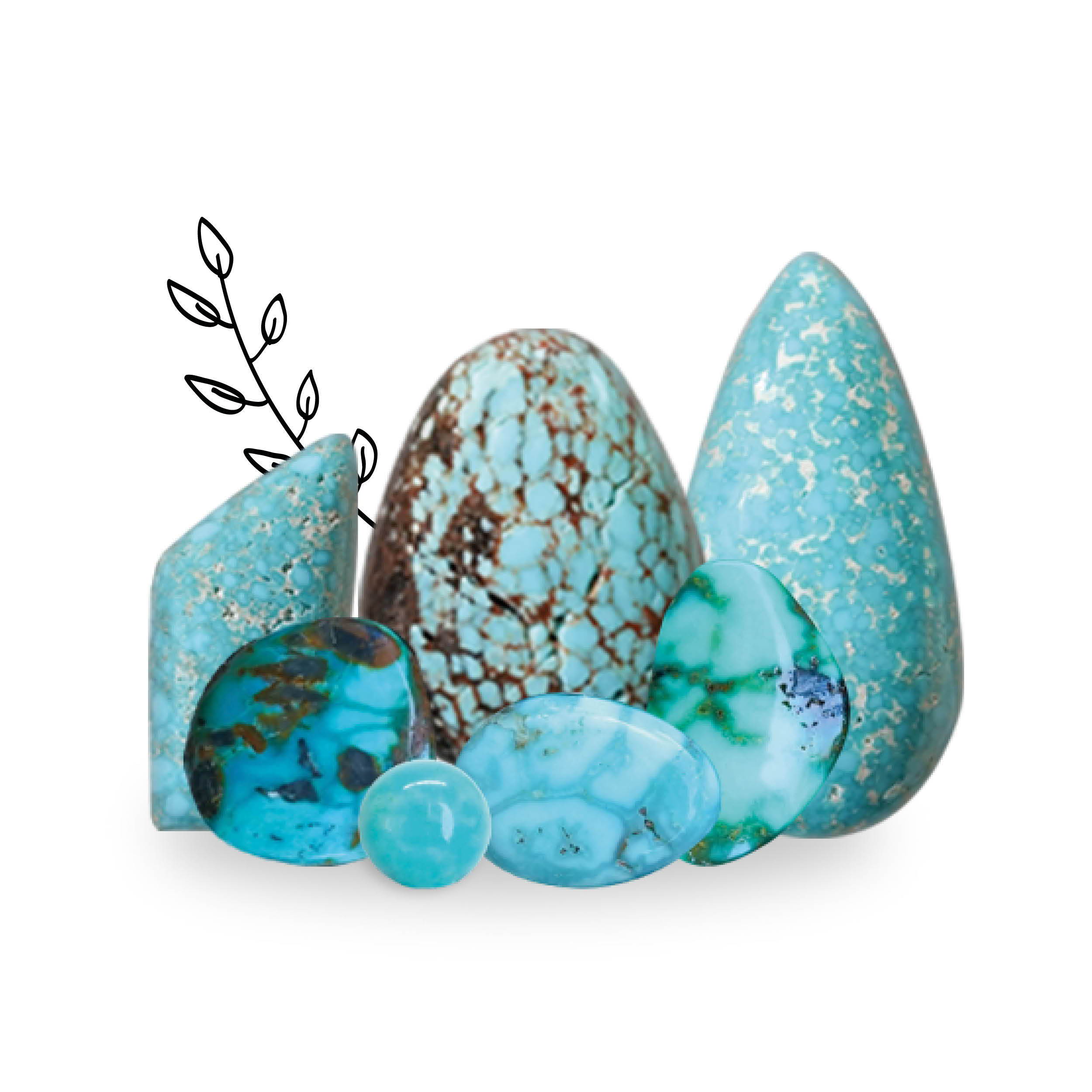 turquoise stones