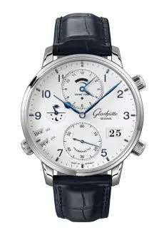 Senator Cosmopolite Stainless Steel / Silver-Arabic / Alligator - Folding