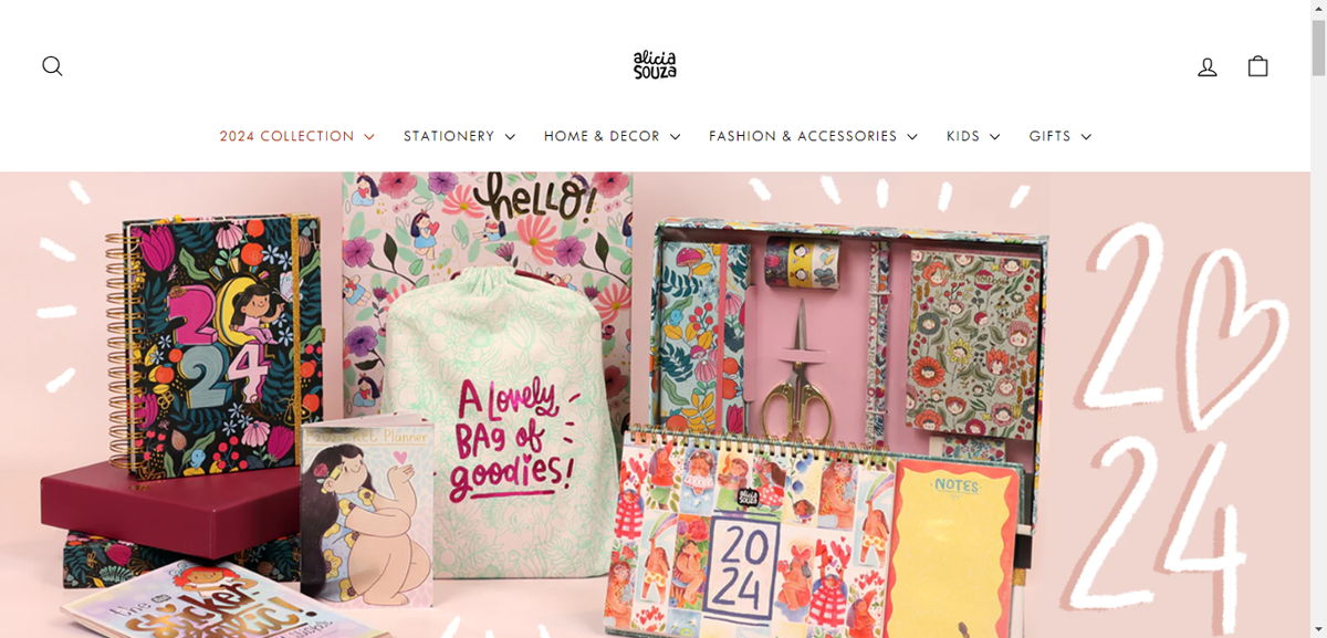 Screenshot of Alicia Souza, from the influencer websites collection.