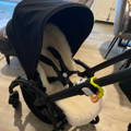honey colored buggy style baa baby liner in a bugaboo bee