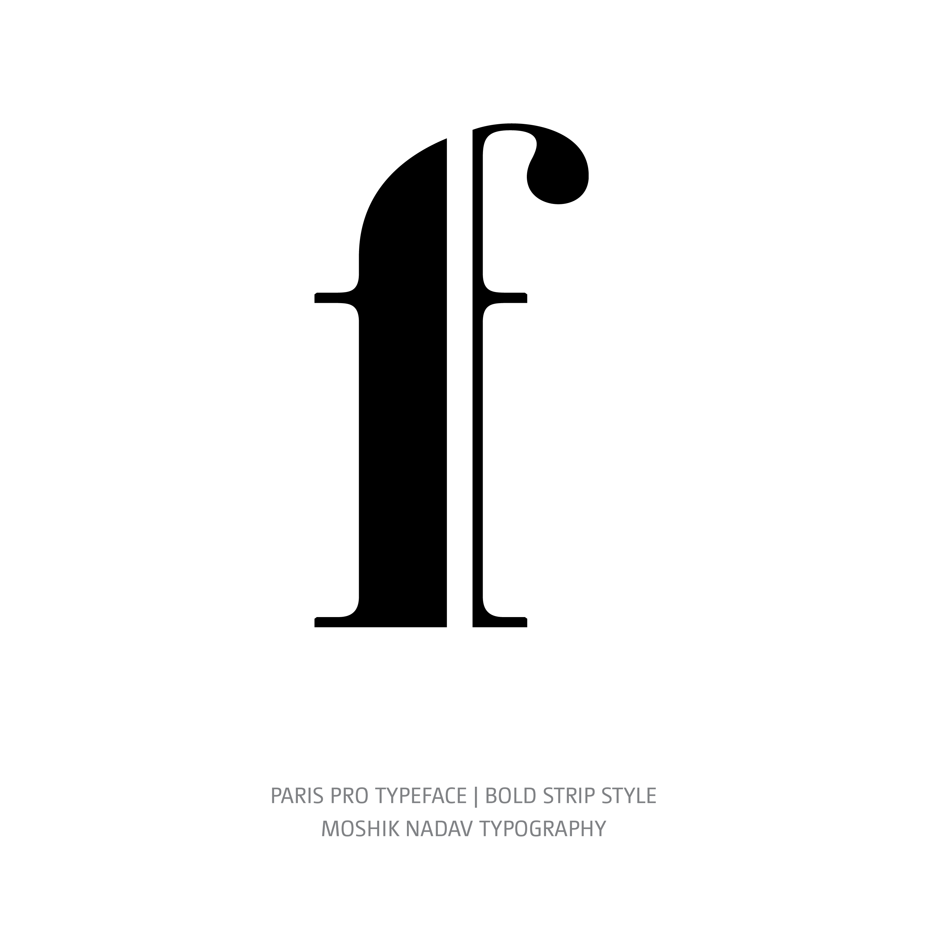 Paris Pro Typeface Bold Strip f