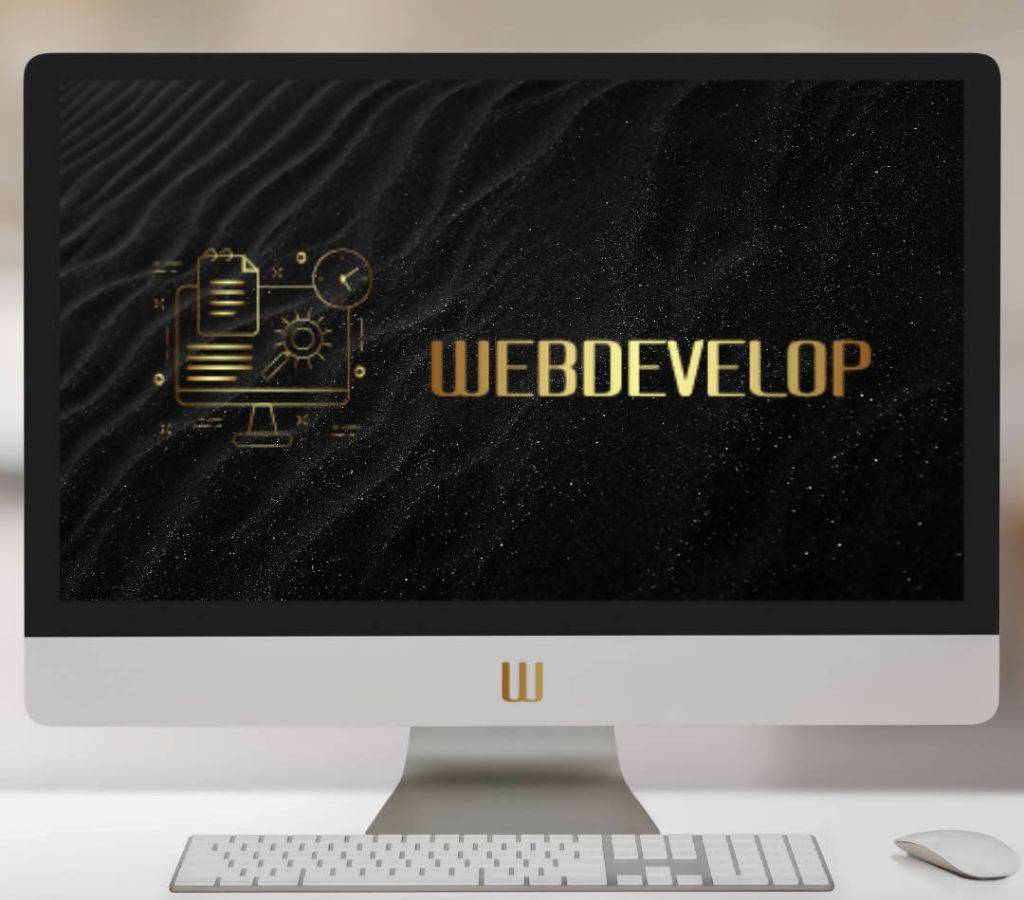 WebDevelop - Computer screen with WebDevelop logo