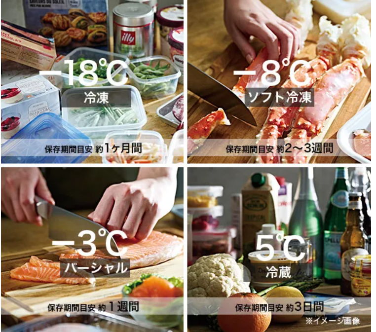 冷凍を好きな温度に