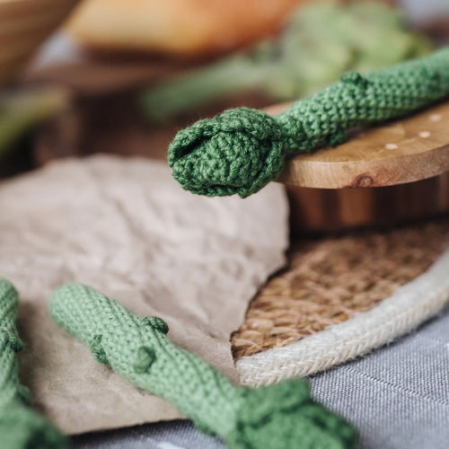 ASPERGES haakpatroon PDF - Montessori Toys Babyvoeding haakpatroon Pretend Food gehaakte groenten Speelvoedsel voor kinderen Asperges