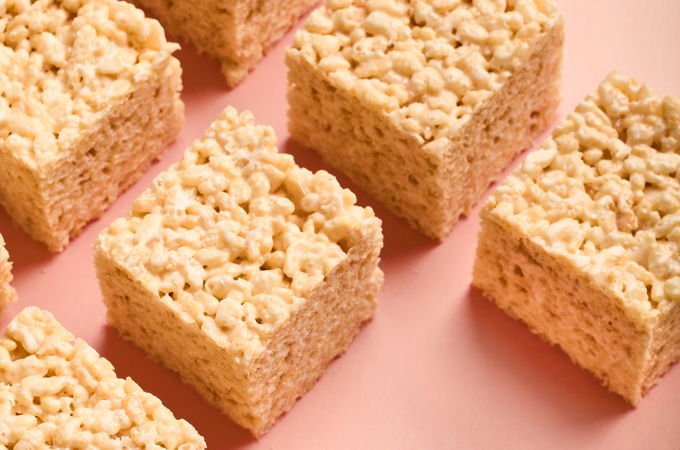 Carrés de céréales de riz à la guimauve