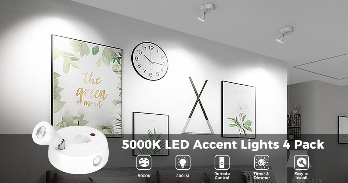 5000K LED Wireless Spotlights