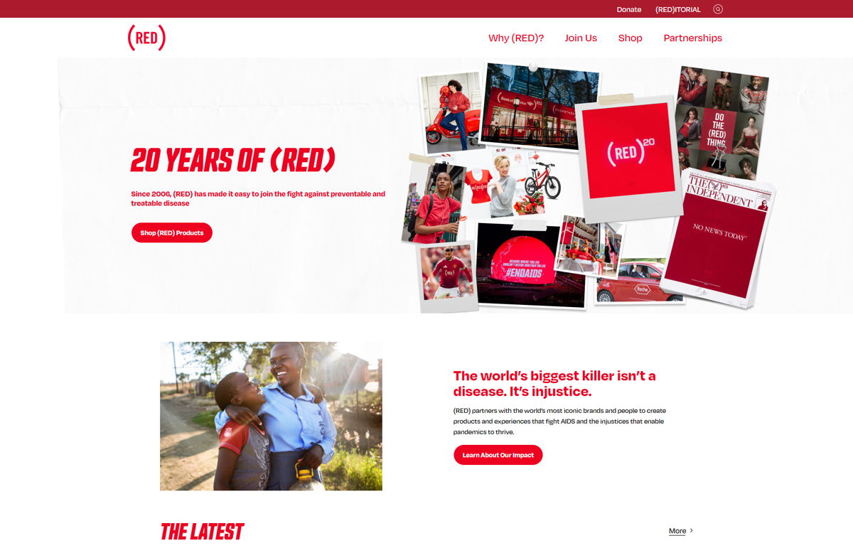 Screenshot of (RED), from the wordpress websites collection.