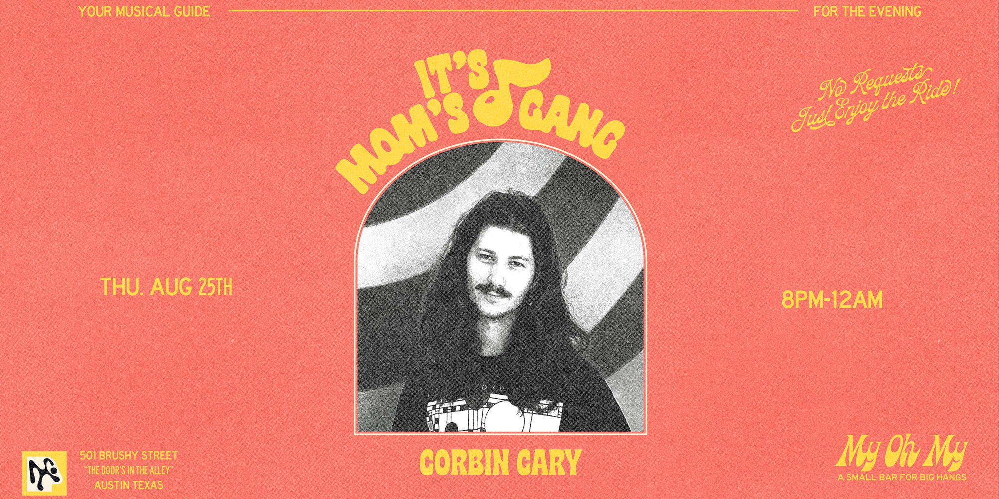 My Oh My Presents: Corbin Cary on 8/25 promotional image