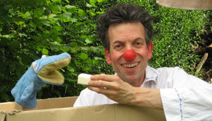 clowntheater mit waschlappen